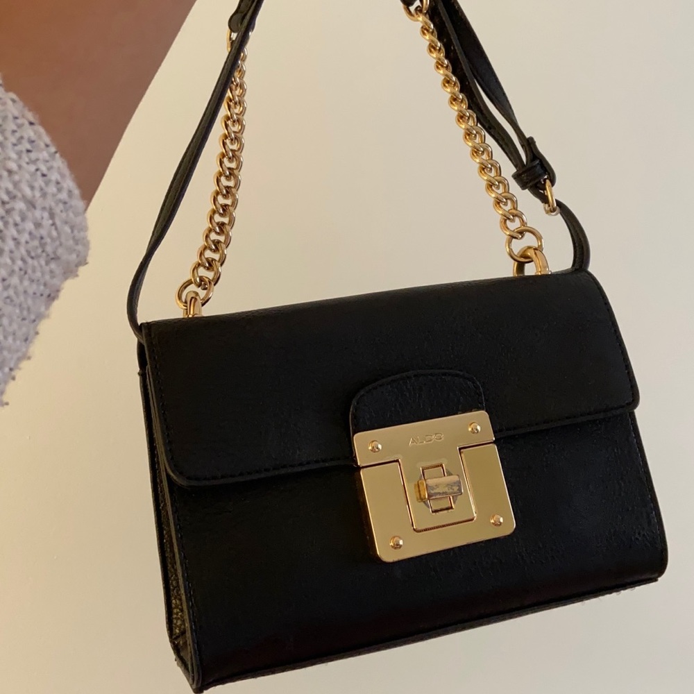 Black and gold shoulder bag - Picture 3 of 6